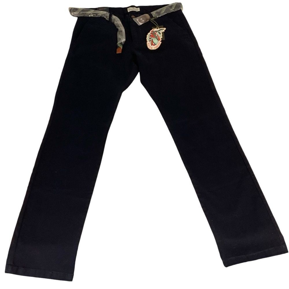 NWT Scotch and Soda Women's Navy Blue Trouble Maker Slim Fit Chino Pants Size 14